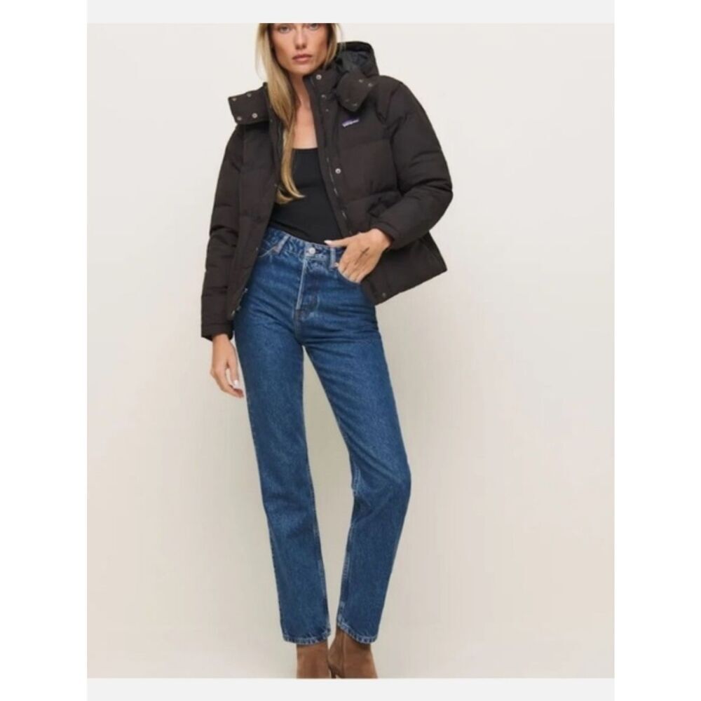 Reformation Cynthia High Rise Blue Straight-Leg Jeans Size 31